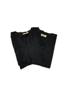Zenana Bundle Of Two Black V-Neck Tees